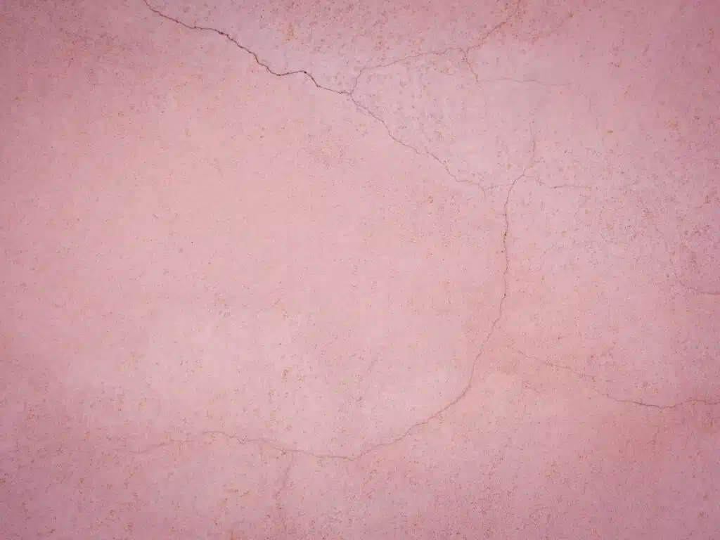 fisura superficial en pared recien construida