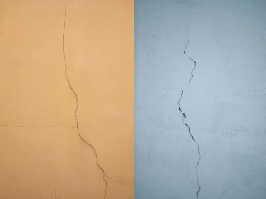 grietas en pared de vivienda nueva