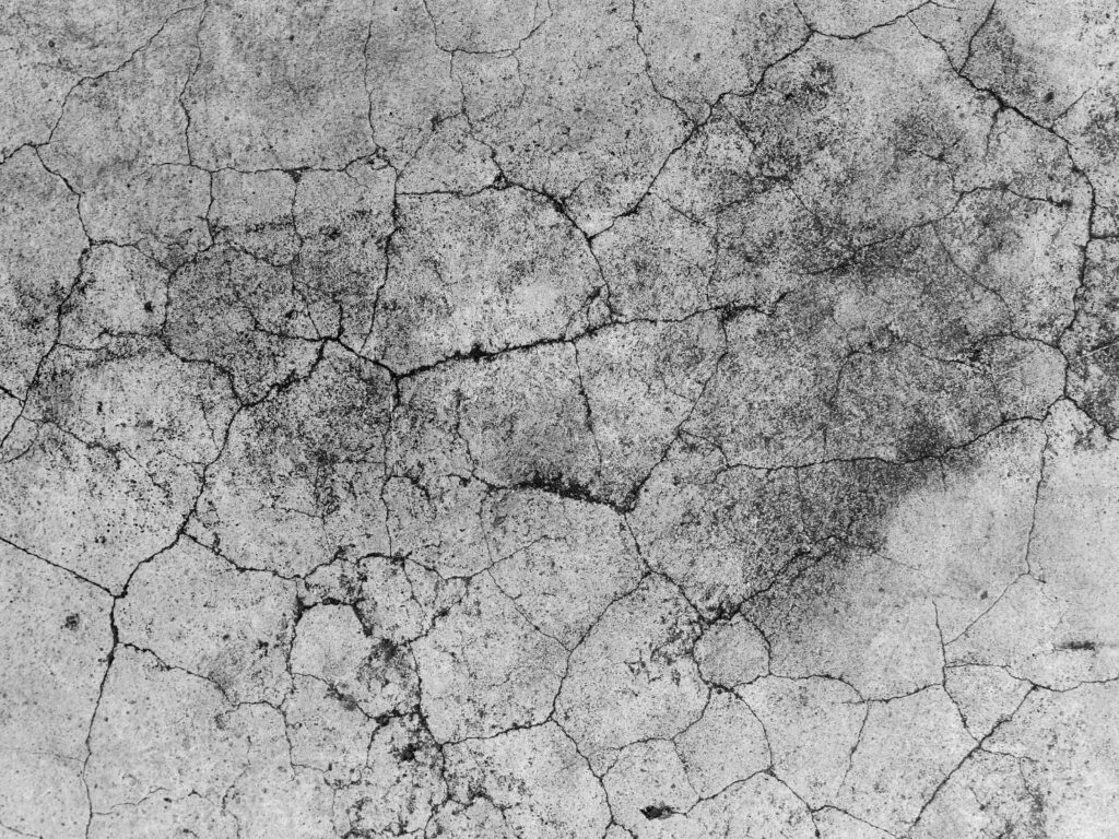 humedad en pared exterior con grietas visibles