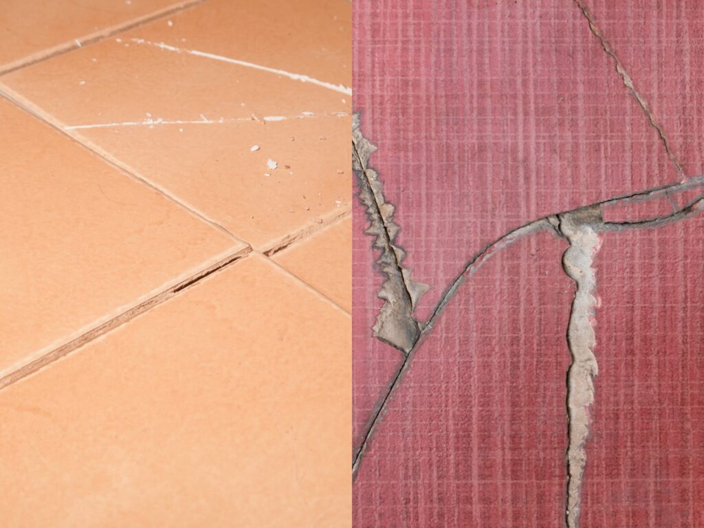 tipos de grietas en azulejos de baño y cocina