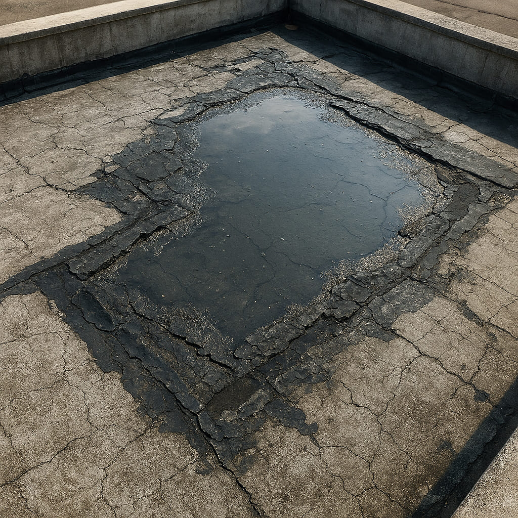 cómo detectar una filtración de agua por cubierta plana